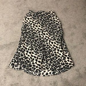 Zara leopard slip skirt